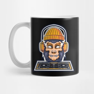 furious dj monkey passionate about music Mug